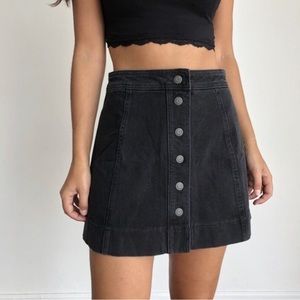 Madewell black denim skirt